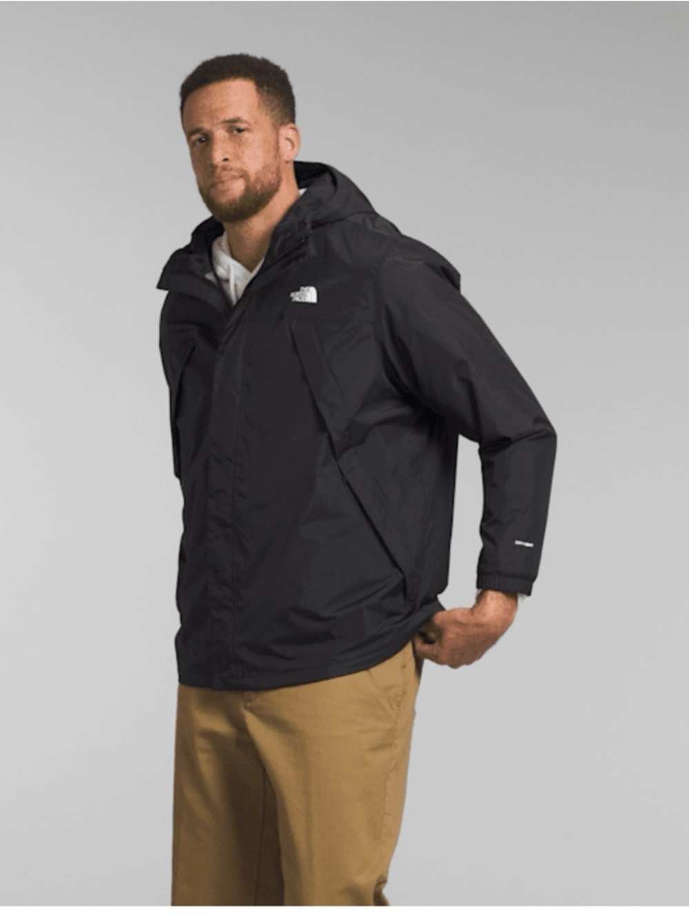 The North Face Men's Black Hooded Rain Shell